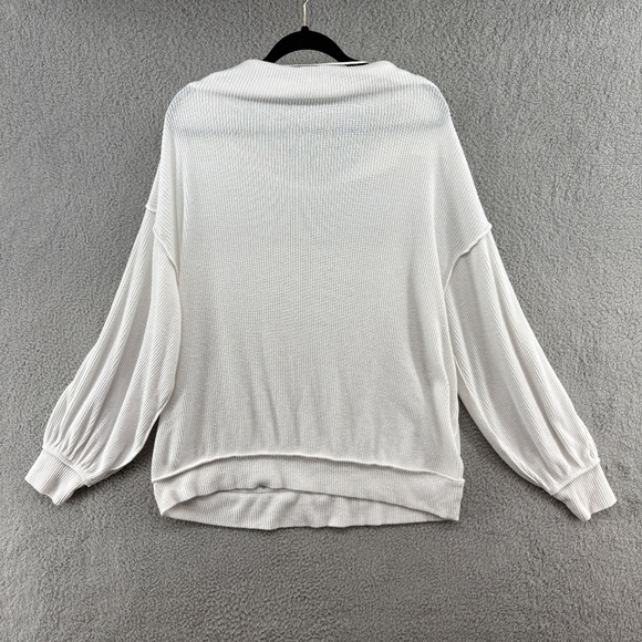 Free People We The Free Main Squeeze Hacci Off Shoulder Top White Size Medium - Picture 4 of 10